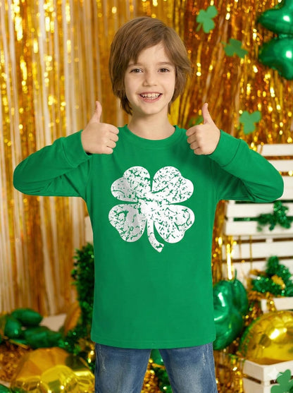 Unisex Kid'S Valentine'S Day Top Heart Print Mardi Gras Carnival Party Shirt 4-14 Years